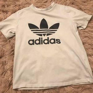 White Adidas Shirt 🤍•